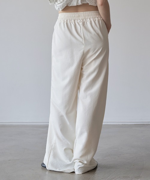 UNE MANSION(ユヌマンション)の「フロントピンタックラブリーレースストリングストレートスラックスパンツ(その他パンツ・レディース・ピンク/アイボリー/ブラック/スカイブルー・FREE)」の18枚目の写真