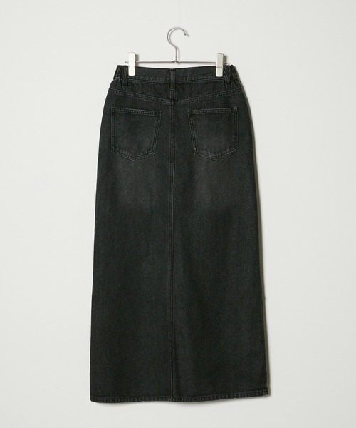 BLANK　（ブランク）の「Crushed long Denim Skirt / ダメージロングデニムスカート（デニムスカート・レディース・ブルー/ライトブルー/ブラック・S）」の5枚目の写真