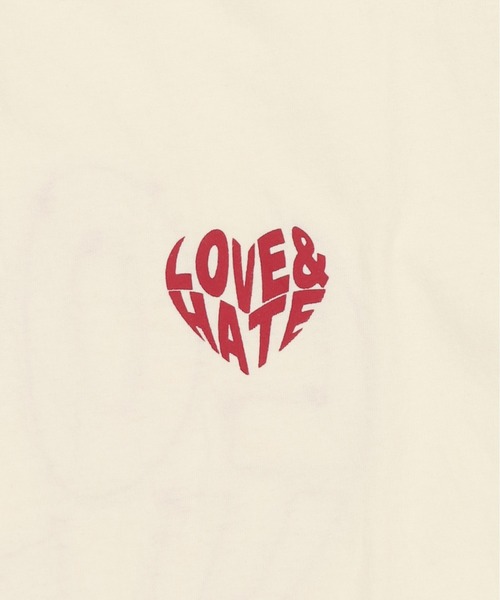 SPINNS（スピンズ）の「バックプリントTシャツ/ハートロゴ（Tシャツ/カットソー・メンズ・ナチュラル/ブラック/ホワイト・ONESIZE）」の8枚目の写真