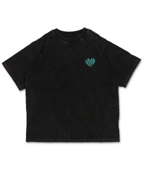 SPINNS（スピンズ）の「バックプリントTシャツ/ハートロゴ（Tシャツ/カットソー・メンズ・ナチュラル/ブラック/ホワイト・ONESIZE）」の4枚目の写真