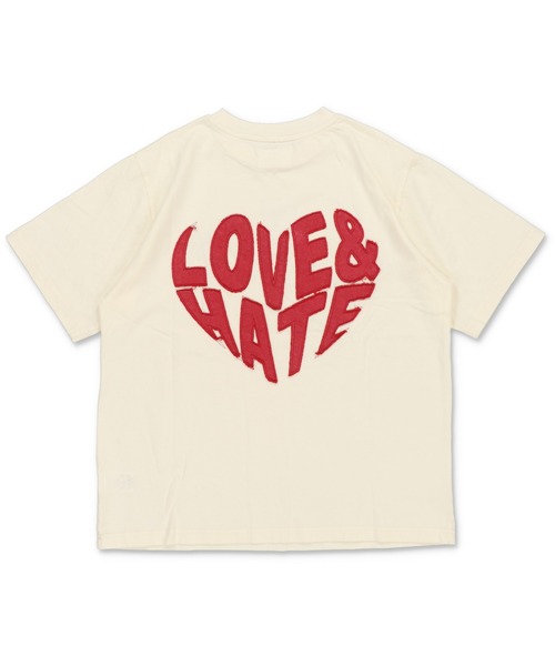 バックプリントTシャツ/ハートロゴ（Tシャツ/カットソー