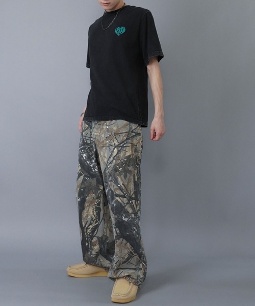 SPINNS（スピンズ）の「バックプリントTシャツ/ハートロゴ（Tシャツ/カットソー・メンズ・ナチュラル/ブラック/ホワイト・ONESIZE）」の18枚目の写真