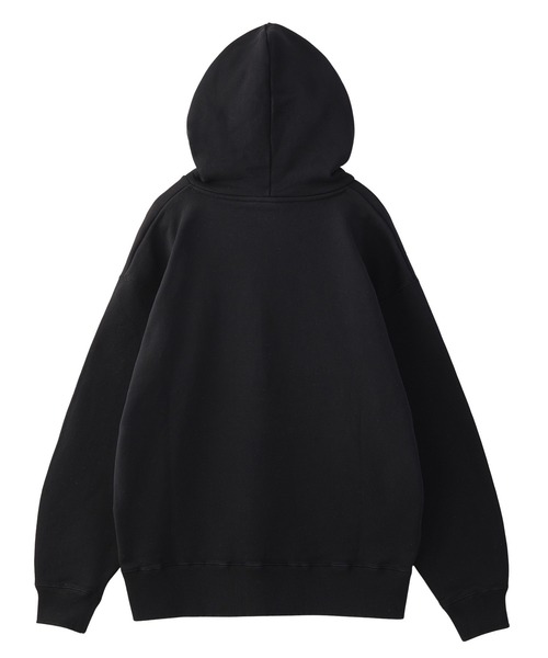 X-girl（エックスガール）の「MIX COLLEGE LOGO SWEAT HOODIE（パーカー・レディース・ブラック/アッシュ/ネイビー・S/M/L/XL）」の4枚目の写真