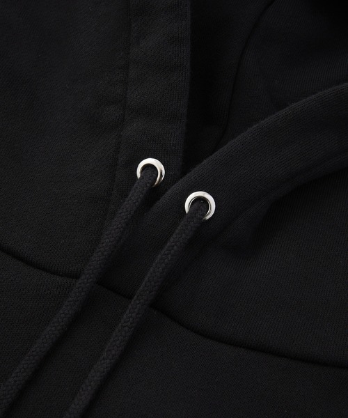 X-girl（エックスガール）の「MIX COLLEGE LOGO SWEAT HOODIE（パーカー・レディース・ブラック/アッシュ/ネイビー・S/M/L/XL）」の9枚目の写真