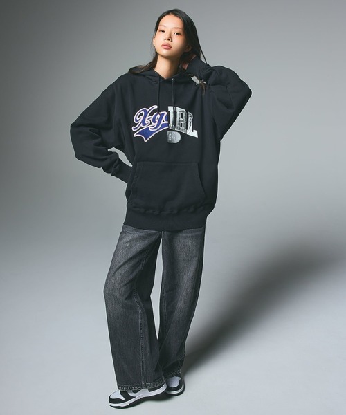 飯塚高校記念パーカー xl MIX COLLEGE LOGO SWEAT HOODIE（パーカー）｜X-girl（エックスガール