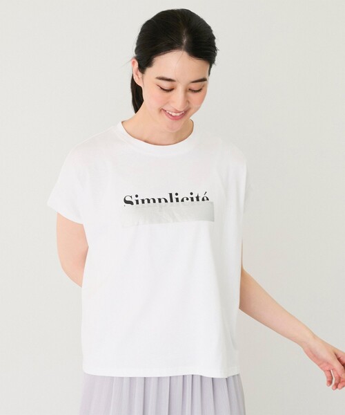 Jayro(ジャイロ)の「ライン入り英字プルオーバー(Tシャツ/カットソー・レディース・ブラック/カーキ/ホワイト系その他・M)」の2枚目の写真