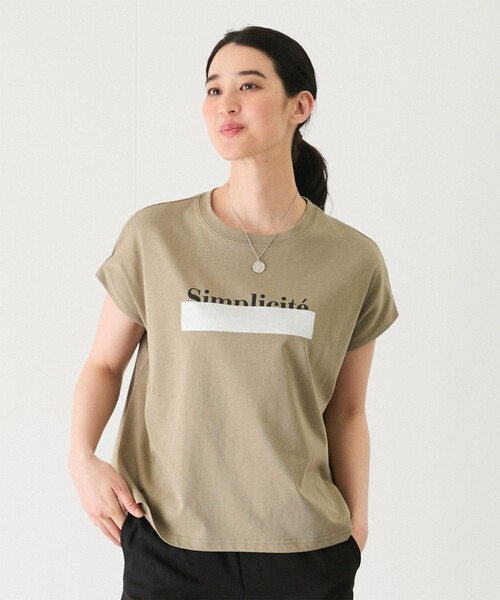 Jayro(ジャイロ)の「ライン入り英字プルオーバー(Tシャツ/カットソー・レディース・ブラック/カーキ/ホワイト系その他・M)」の3枚目の写真