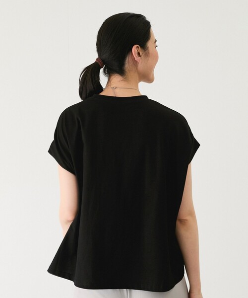Jayro(ジャイロ)の「ライン入り英字プルオーバー(Tシャツ/カットソー・レディース・ブラック/カーキ/ホワイト系その他・M)」の7枚目の写真