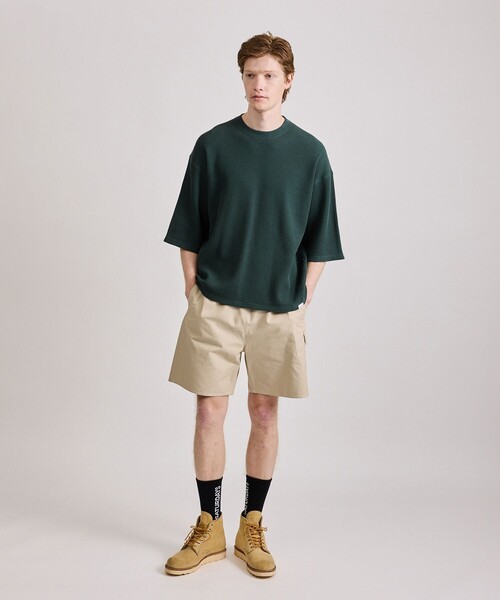 Saturdays NYC(サタデーズ ニューヨークシティ )の「Waffle 1/2 Sleeve Tee(Tシャツ/カットソー・メンズ・ネイビー/ライトグレー/ダークグリーン・L/M/S/XL)」の9枚目の写真