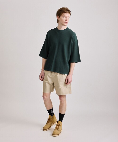 Saturdays NYC(サタデーズ ニューヨークシティ )の「Waffle 1/2 Sleeve Tee(Tシャツ/カットソー・メンズ・ネイビー/ライトグレー/ダークグリーン・L/M/S/XL)」の11枚目の写真