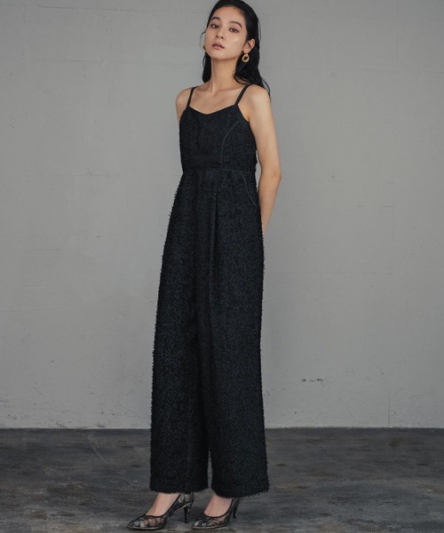 セール】シャギー キャミソール オールインワン パンツドレス 結婚式