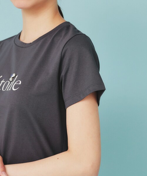 未使用美品⭐️TOBECHIC⭐️晩夏半袖ビジュー付きカットソー