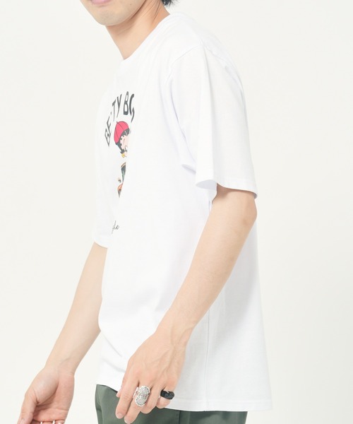 BETTY BOOP(ベティ・ブープ)の「BETTYクラシックカーTEE(M1)(Tシャツ/カットソー・メンズ・ブラック/ホワイト/パープル/イエロー/カーキ・MEDIUM/X-LARGE/LARGE)」の7枚目の写真