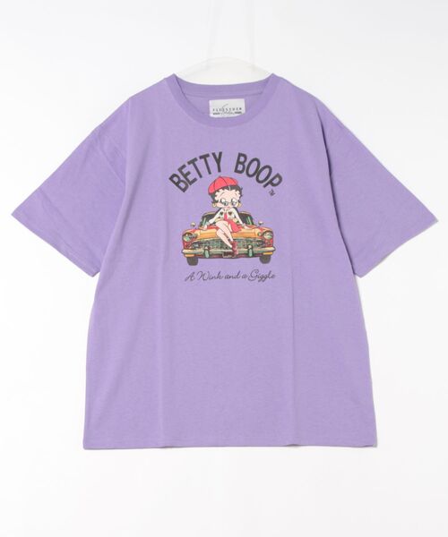 BETTY BOOP(ベティ・ブープ)の「BETTYクラシックカーTEE(M1)(Tシャツ/カットソー・メンズ・ブラック/ホワイト/パープル/イエロー/カーキ・MEDIUM/X-LARGE/LARGE)」の18枚目の写真