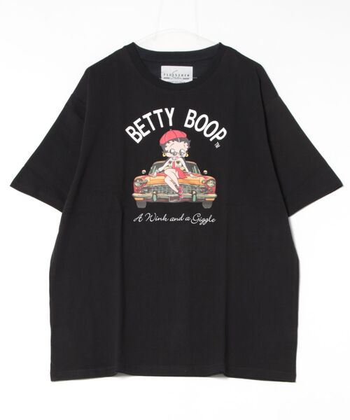 BETTY BOOP(ベティ・ブープ)の「BETTYクラシックカーTEE(M1)(Tシャツ/カットソー・メンズ・ブラック/ホワイト/パープル/イエロー/カーキ・MEDIUM/X-LARGE/LARGE)」の12枚目の写真
