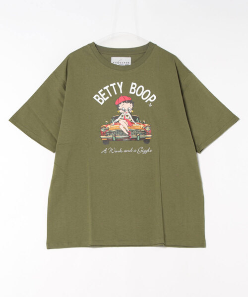 BETTY BOOP(ベティ・ブープ)の「BETTYクラシックカーTEE(M1)(Tシャツ/カットソー・メンズ・ブラック/ホワイト/パープル/イエロー/カーキ・MEDIUM/X-LARGE/LARGE)」の15枚目の写真