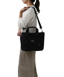LIZDAYS 仕切り付き 2WAY キャンバストートバッグ