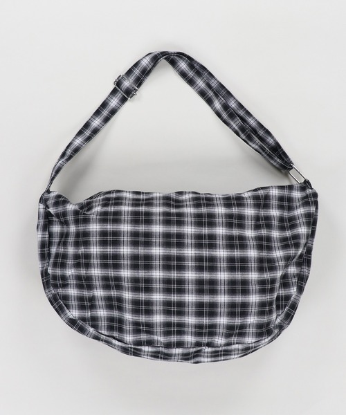 コットンショルダーバッグ/チェック柄（ショルダーバッグ）｜SPINNS