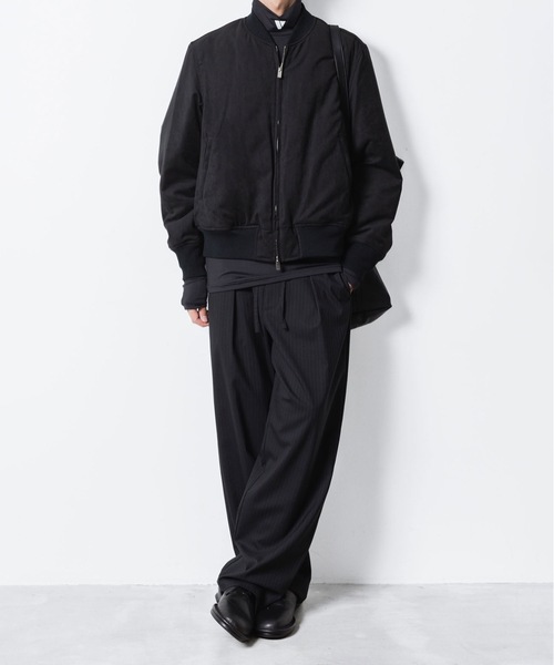 VEIN (ヴェイン)の「シンセティック スエードレザー ボンバーJKT / SYNTHETIC SUEDE LEATHER BOMBER JKT(MA-1・メンズ・ブラウン/ブラック・1/2/3)」の14枚目の写真