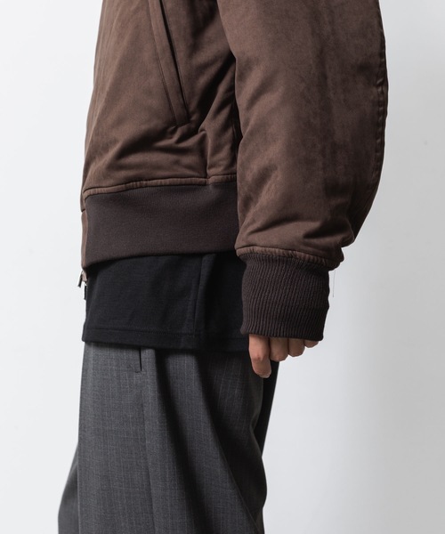セール】シンセティック スエードレザー ボンバーJKT / SYNTHETIC