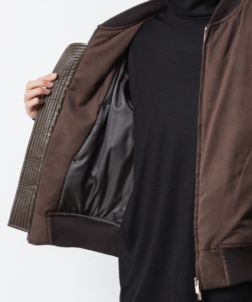 VEIN (ヴェイン)の「シンセティック スエードレザー ボンバーJKT / SYNTHETIC SUEDE LEATHER BOMBER JKT(MA-1・メンズ・ブラウン/ブラック・1/2/3)」の22枚目の写真