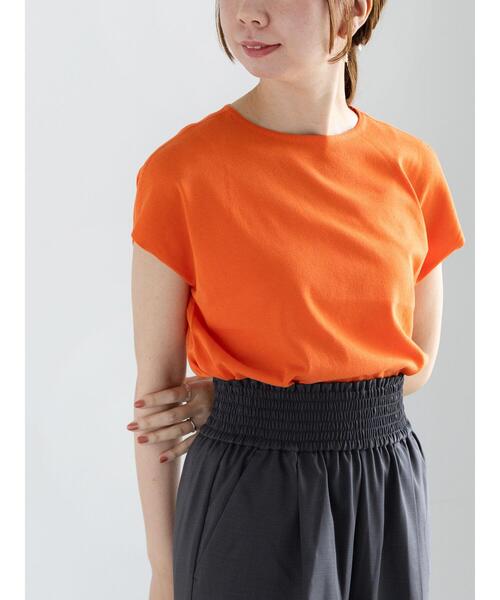 Te chichi（テチチ）の「フレンチスリーブニット（ニット/セーター・レディース・シルバー/ブルー/チャコールグレー/オレンジ/グリーン/ブラウン・F）」の5枚目の写真