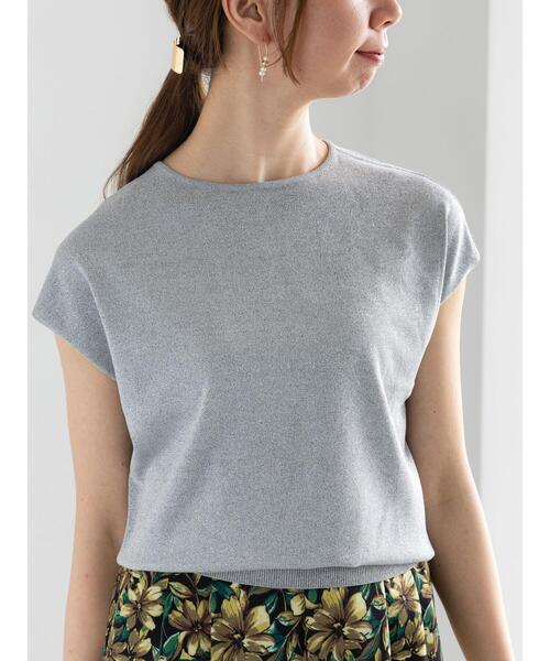 Te chichi（テチチ）の「フレンチスリーブニット（ニット/セーター・レディース・シルバー/ブルー/チャコールグレー/オレンジ/グリーン/ブラウン・F）」の18枚目の写真