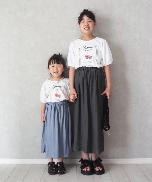 ikka(イッカ)の「【親子コーデ】ボリュームラップスカーチョ(120~160cm)(その他パンツ・キッズ・ブルー/チャコールグレー・120/130/140/150/160)」の13枚目の写真
