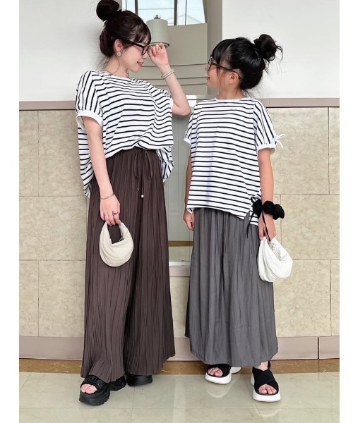 ikka(イッカ)の「【親子コーデ】ボリュームラップスカーチョ(120~160cm)(その他パンツ・キッズ・ブルー/チャコールグレー・120/130/140/150/160)」の14枚目の写真