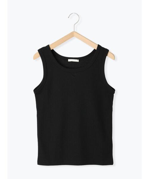 ehka sopo（エヘカソポ）の「ハートカットワークタンクトップ（タンクトップ・レディース・モカ/ブラック/サックスブルー/オフホワイト・F）」の15枚目の写真