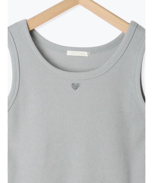 ehka sopo（エヘカソポ）の「ハートカットワークタンクトップ（タンクトップ・レディース・モカ/ブラック/サックスブルー/オフホワイト・F）」の19枚目の写真