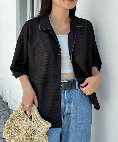 CIAOPANIC TYPY（チャオパニックティピー）の「アソート柄レース開襟シャツ（シャツ/ブラウス・レディース・オフホワイト/ブラウン/ブラック・ONE SIZE）」の15枚目の写真