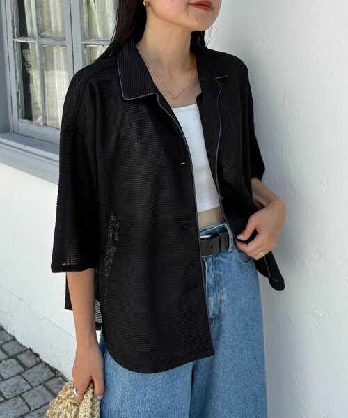 CIAOPANIC TYPY（チャオパニックティピー）の「アソート柄レース開襟シャツ（シャツ/ブラウス・レディース・オフホワイト/ブラウン/ブラック・ONE SIZE）」の16枚目の写真