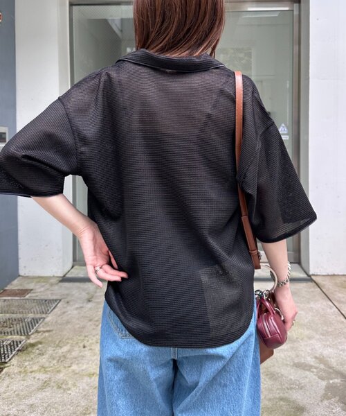 CIAOPANIC TYPY（チャオパニックティピー）の「アソート柄レース開襟シャツ（シャツ/ブラウス・レディース・オフホワイト/ブラウン/ブラック・ONE SIZE）」の21枚目の写真