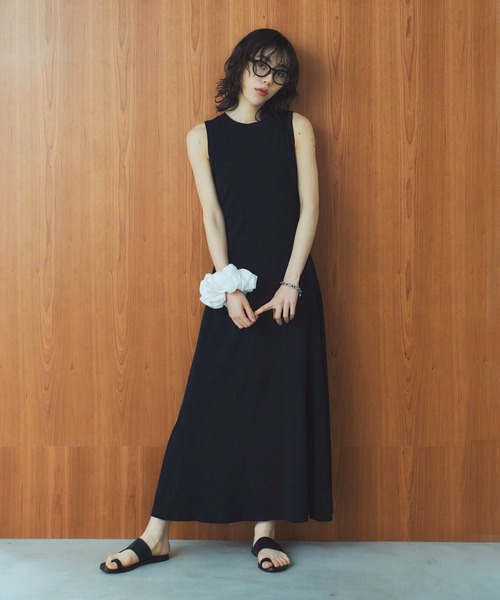 LIENCOEUR（リアンクール）の「フレアカットワンピース（ワンピース・レディース・ブラック/グレー・FREE）」の16枚目の写真