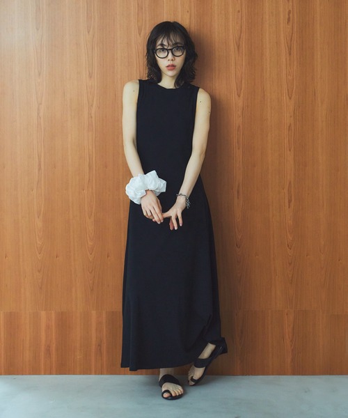 LIENCOEUR（リアンクール）の「フレアカットワンピース（ワンピース・レディース・ブラック/グレー・FREE）」の18枚目の写真