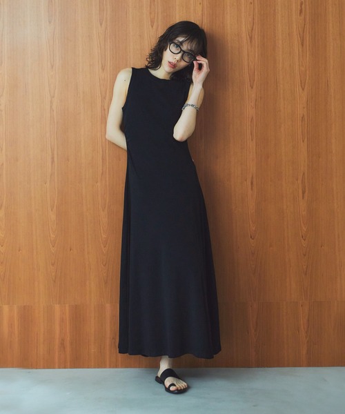 LIENCOEUR（リアンクール）の「フレアカットワンピース（ワンピース・レディース・ブラック/グレー・FREE）」の21枚目の写真