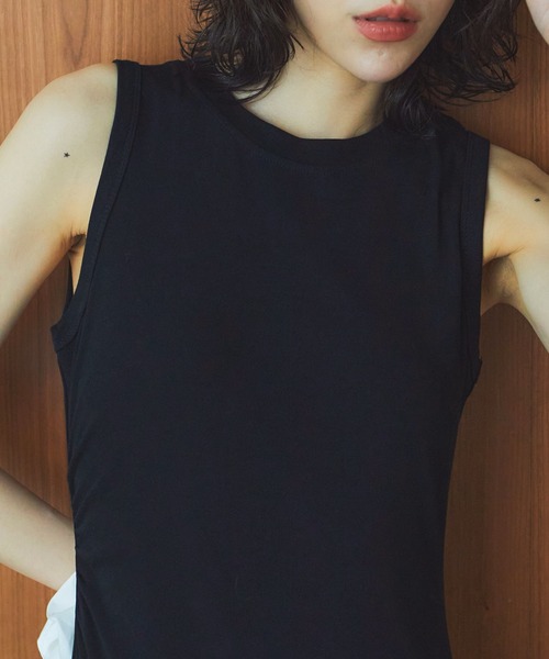 LIENCOEUR（リアンクール）の「フレアカットワンピース（ワンピース・レディース・ブラック/グレー・FREE）」の5枚目の写真