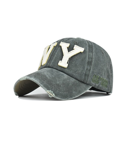 MEMECLE（メメクル）の「【 MEMECLE / メメクル 】ヴィンテージN Yビッグロゴキャップ（キャップ・レディース・チャコール/ピンク/カーキ・FREE）」の2枚目の写真