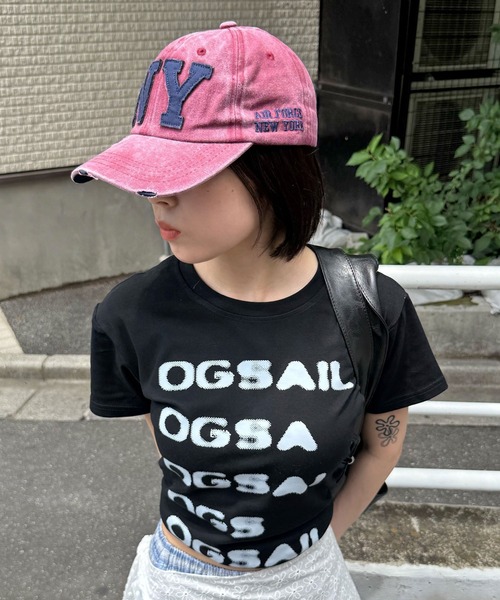 MEMECLE（メメクル）の「【 MEMECLE / メメクル 】ヴィンテージN Yビッグロゴキャップ（キャップ・レディース・チャコール/ピンク/カーキ・FREE）」の13枚目の写真