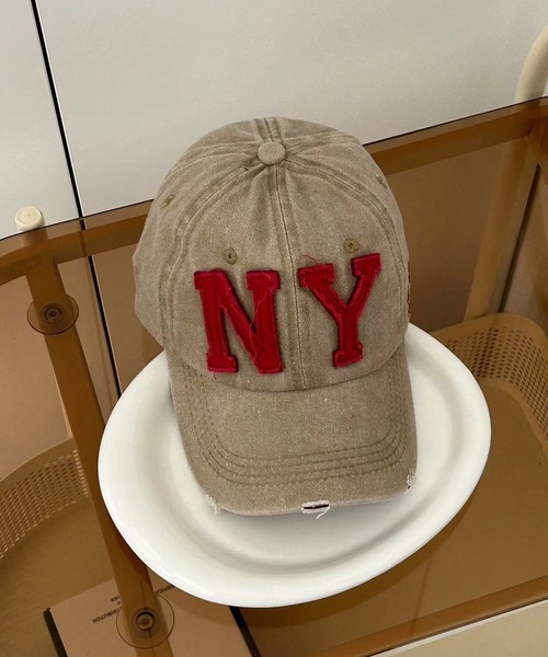 MEMECLE（メメクル）の「【 MEMECLE / メメクル 】ヴィンテージN Yビッグロゴキャップ（キャップ・レディース・チャコール/ピンク/カーキ・FREE）」の20枚目の写真