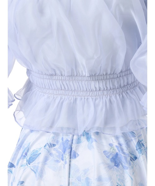 オーガンジー×オフショル水着 スイムウェア 3点セット