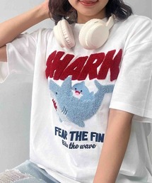 AS KNOW AS plus | ●選べるキャラクターデザイン サガラ刺繍半袖Tシャツ(サメ・モンスター・おばけ)(Tシャツ/カットソー)