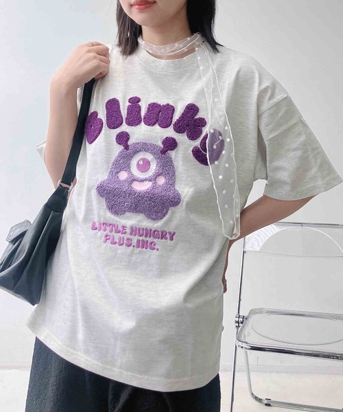 セール】○選べるキャラクターデザイン サガラ刺繍半袖Tシャツ（サメ