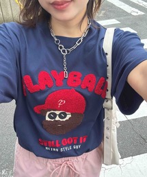 AS KNOW AS plus | ●選べるキャラクターデザイン サガラ刺繍半袖Tシャツ（サメ・モンスター・おばけ）(Tシャツ/カットソー)