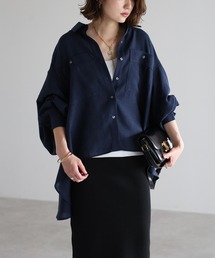 Bonjour Sagan | リネンライクフレアシャツ(シャツ/ブラウス)