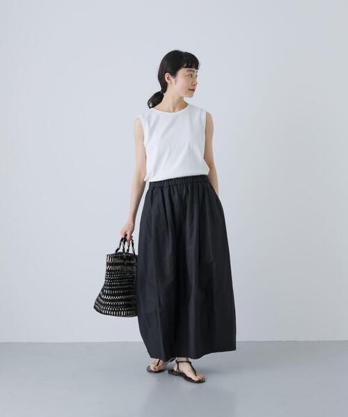 1回着用のみ⭐︎かぐれ　コットンリネンコクーンスカート　ブラック かぐれ（カグレ）の「コットンリネンコクーンスカート（スカート