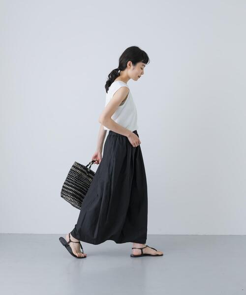 1回着用のみ⭐︎かぐれ　コットンリネンコクーンスカート　ブラック コットンリネンコクーンスカート（スカート）｜かぐれ（カグレ