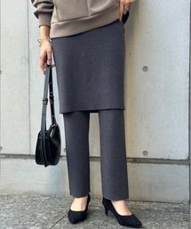 Emma Taylor（エマテイラー）の「【春ニットパンツ】レイヤードニットスカートストレートパンツ（その他パンツ）」