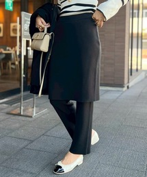 Emma Taylor（エマテイラー）の「【春ニットパンツ】レイヤードニットスカートストレートパンツ（その他パンツ）」